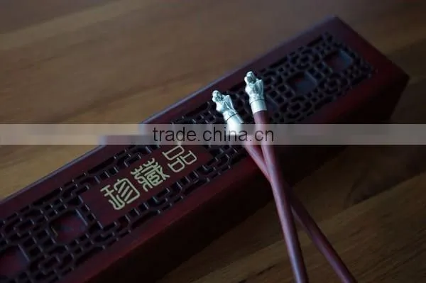 wedding gift sterling silver Chopsticks good luxury Design chopsticks with animal horse head display chopsticks for corporate