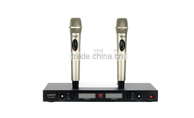 Professional KTV UHF Wireless Microphone,Dual channel UHF wireless microphone,Outdoor performance wireless microphone
