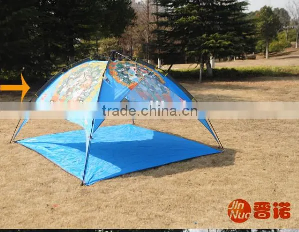 3-4 person Double Layers Fiberglass Pole Camping Tent