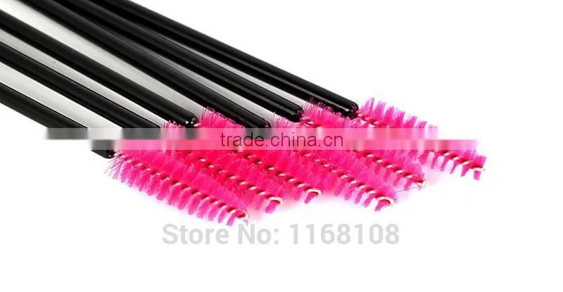 10pcs/lot New make up Pink Disposable Eyelash Brush Mascara Applicator Wand Brush