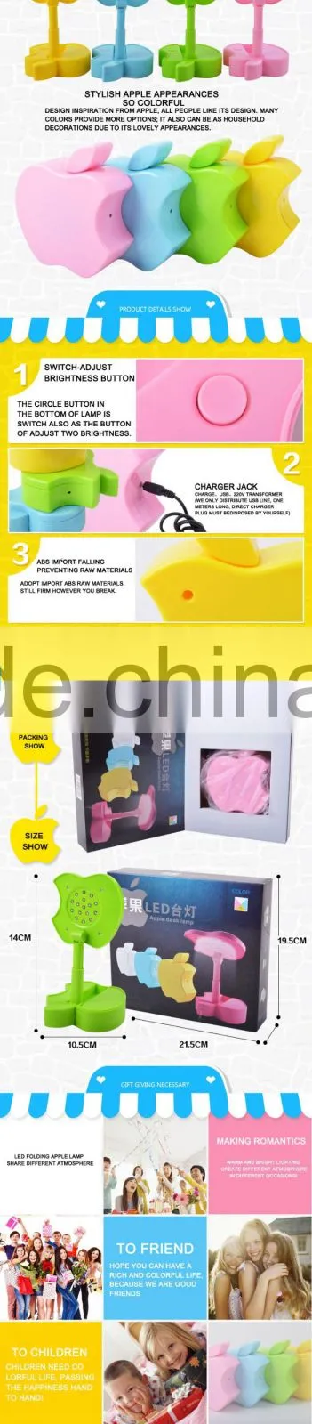 Wholesale gift items led desk lamp parts small gift