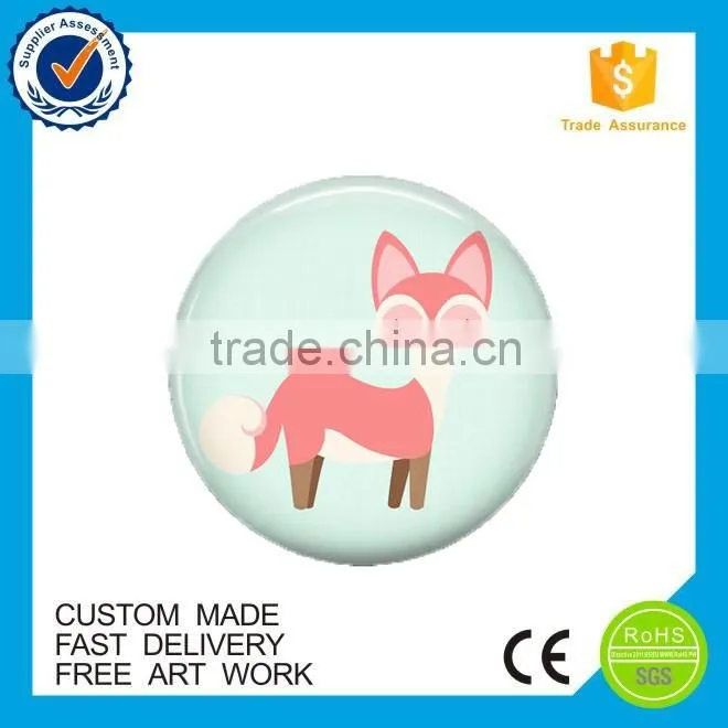 2016 Beautiful customized round epoxy fridge magnet