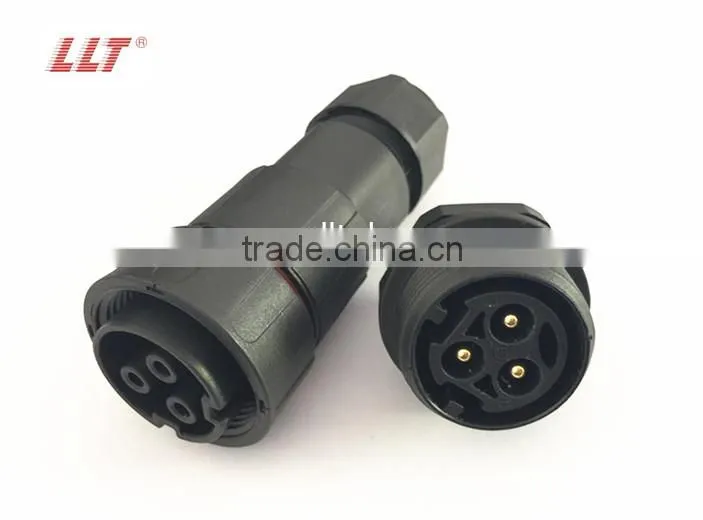 high voltage 3 contacts screw terminal waterproof panel mount connector