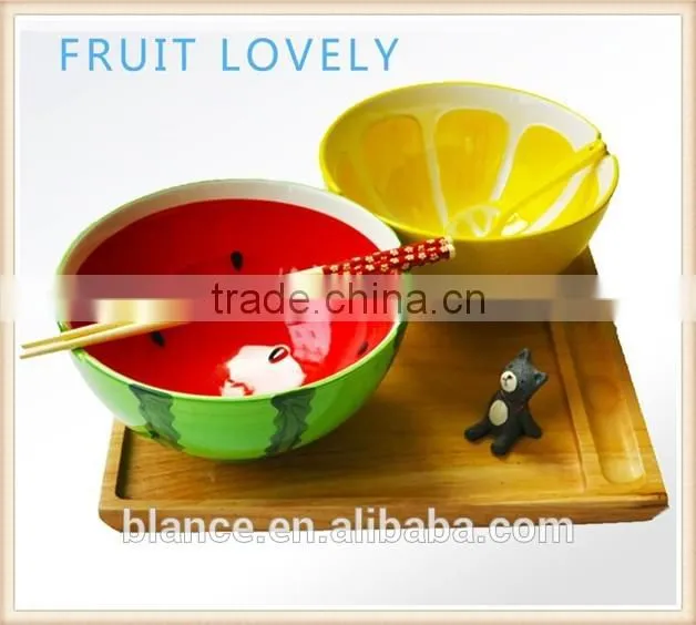ceramic fruit shape bowl in hand in cute cereal bowls design