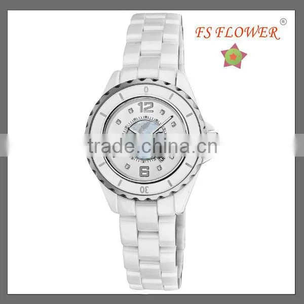 Rose Gold Roating Bezel Women Vogue Ceramic Watch French Fashion Luxury Brands Watch Ladies