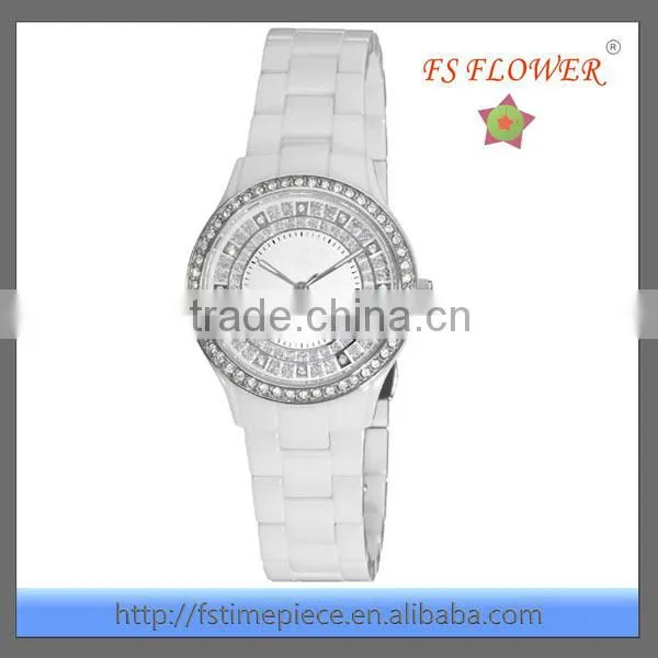 Graceful Lady Fashion Ceramic Watch Diamond Montre Femme