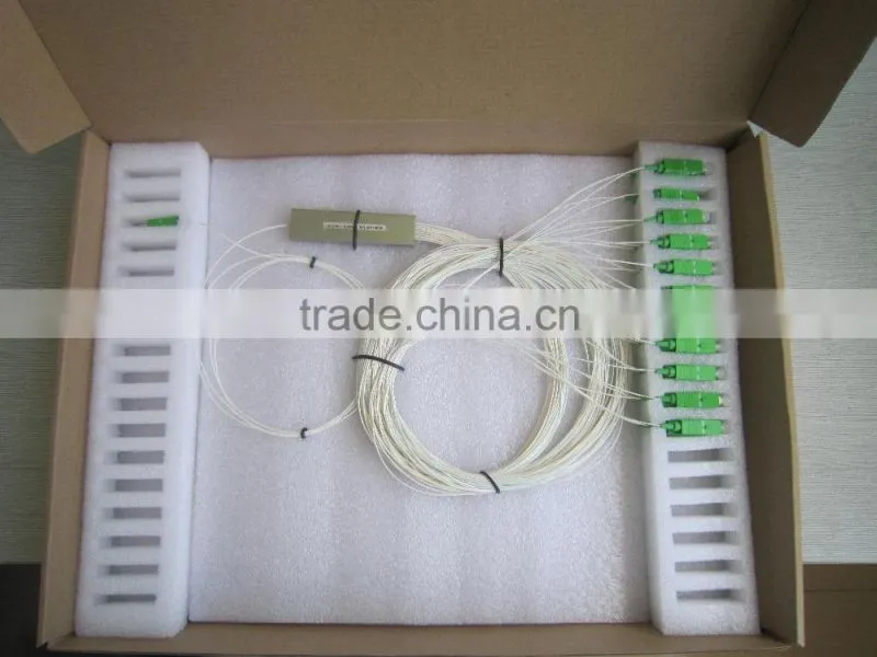 1X16 SC/APC stainless steel tube Type 0.9mm Fiber Optic PLC Splitter