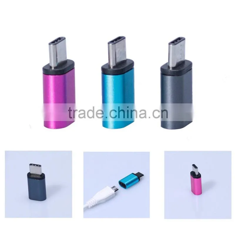 Ultra Small Aluminum Alloy USB 3.1 USB C Male to Female Micro USB Adapter/Connector for Macbook/Nokia N1 and Type C Device