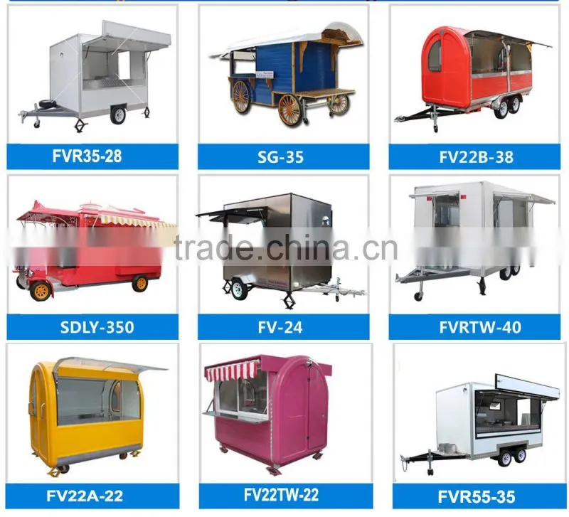 low cost mobile food kiosk machine/food trailer