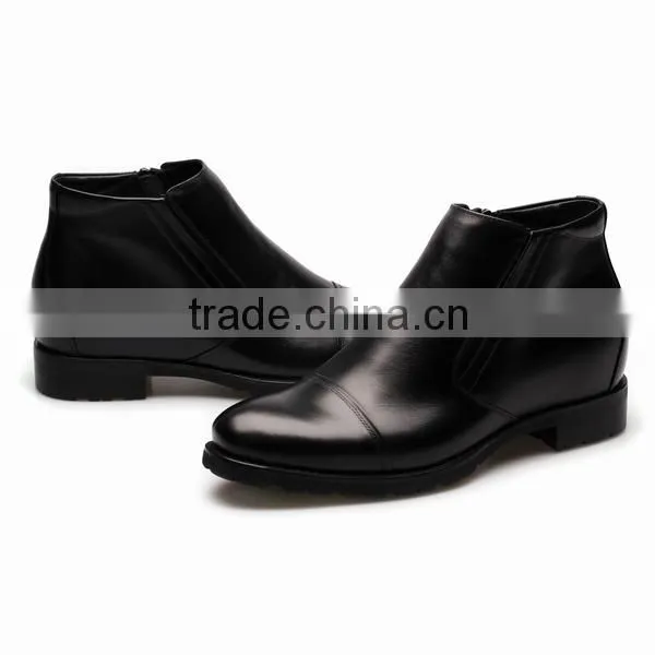 Italian design black Men boots with no lace