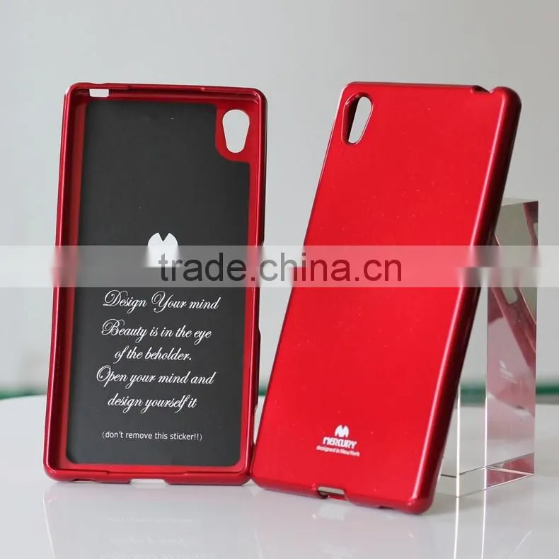 2016 High quality Newsets mercury Jelly Case TPU Case Ultra Slim TPU mobile Phone case for sony xperia z5