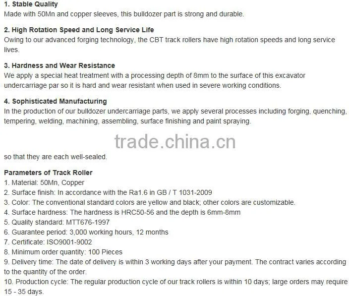Track Roller for Crawler Excavator & Crawler Bulldozer