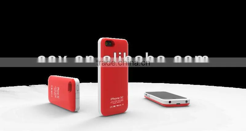 for iPhone 5C Support ios 7 system 2800mAh Backup Battery Charger Case Power