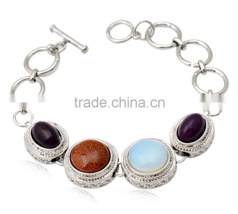 Daihe natural colorful gemstone bracelet in 2016