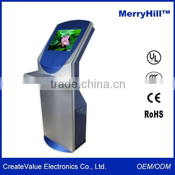 Industrial Commecial 15/17/19/22 inch Touch Screen Banking Kiosk Metal Keyboard