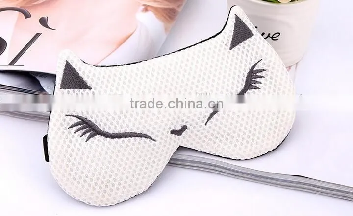 Fashion Design Eye Shade Fox Shape Remove Dark Circles Steam Warm Sleeping Eye Mask with gel ice pack