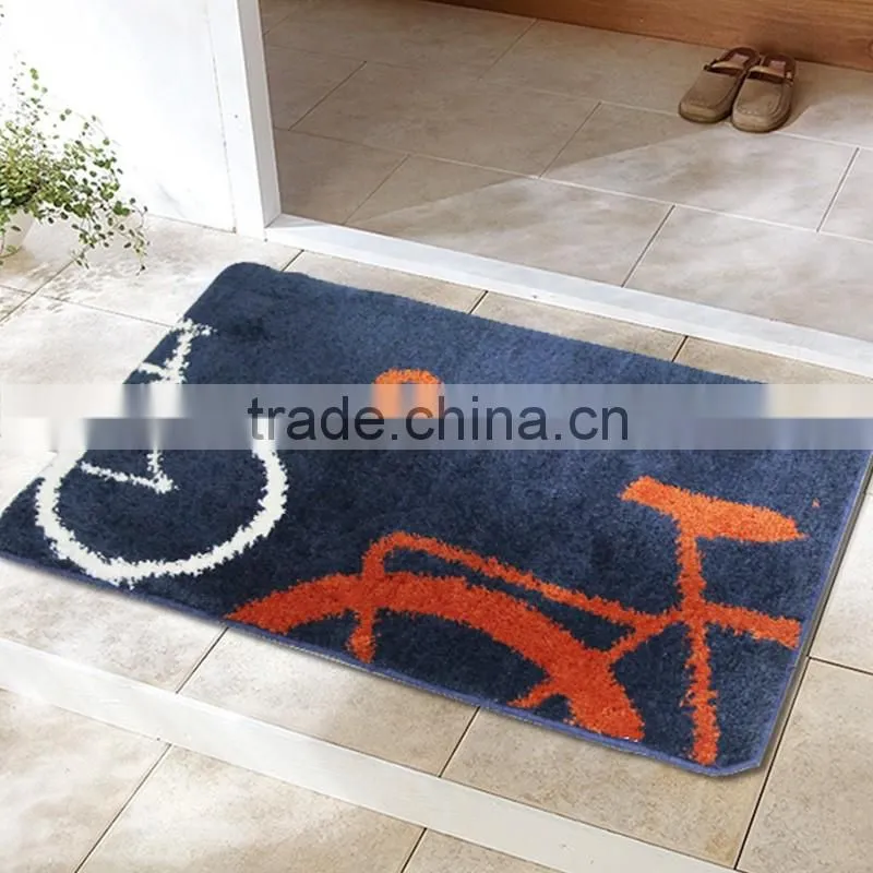 DADA polyester non slip printed door floor mat non slip rug pad