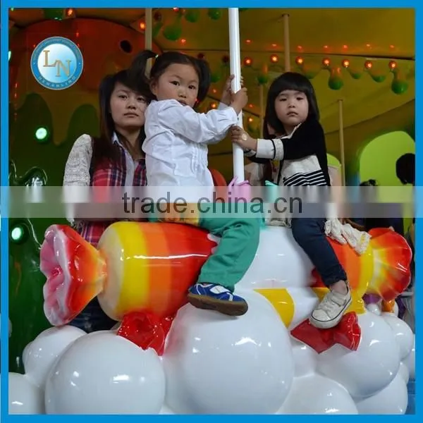 Fairground rides merry go round equipment Candy Carousel Horse Rides for sale