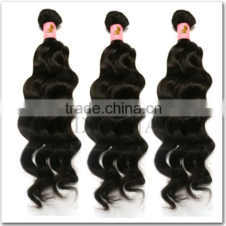 5A 100% Brazilian Virgin Human Hair 12"-34" natural Wave Natural color in stocking can be dyed to any colors