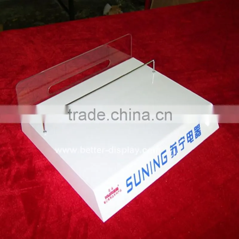 custom white acrylic tablet display stand with logo