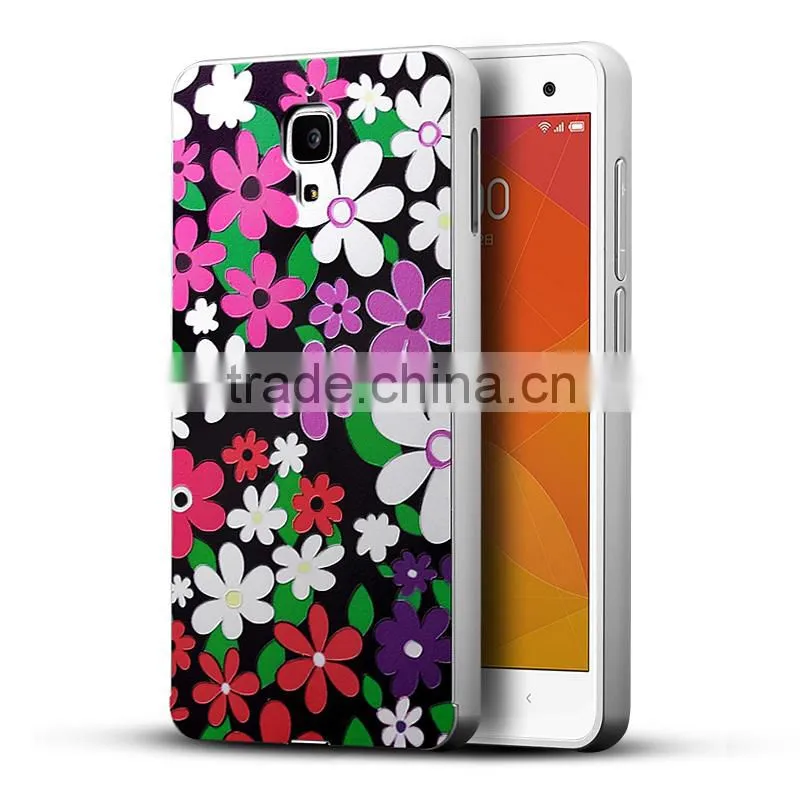 wholesale PC case with metal Frame mobile phone case for xiaomi 4