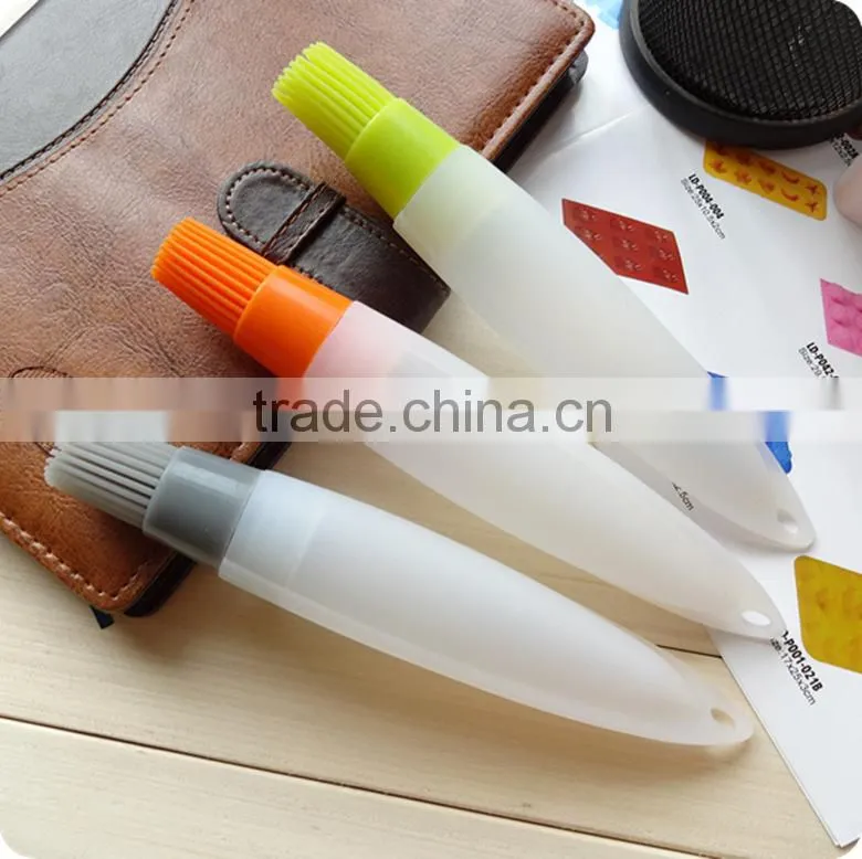 Amazon Hot Selling Solid Core and Hygienic Solid Coating Silicone Pastry Basting Grill Silicone Barbecue Brush