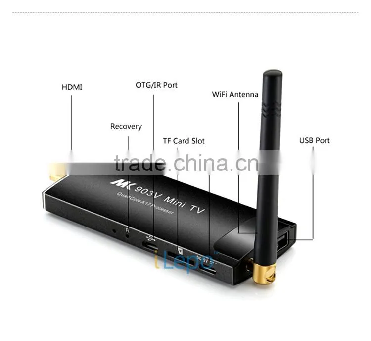 RK3288 quad core CPU android OS smart tv dongle