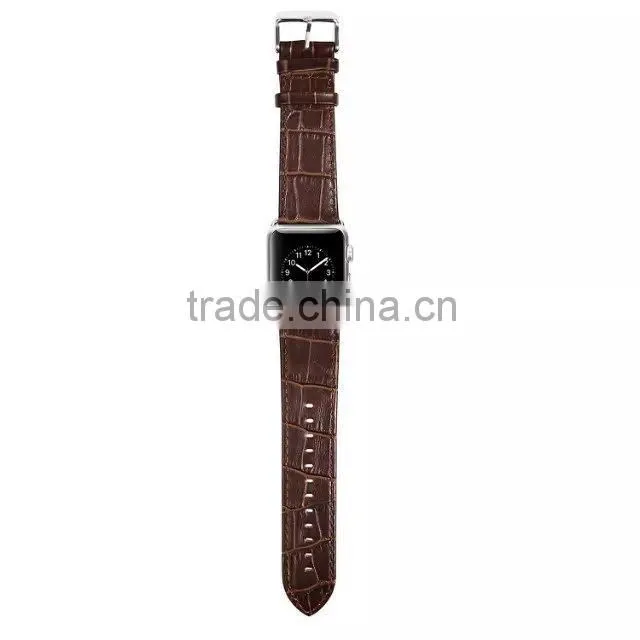 2015 Fashion Crocodile Alligator Leather for Apple Watch Wristband