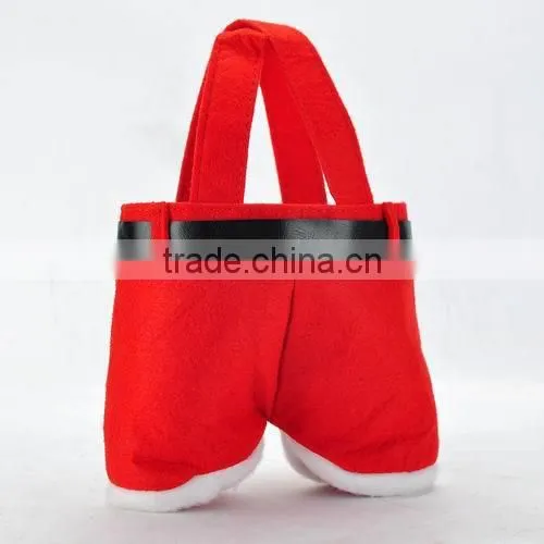Christmas Tree Table Decoration Gift Toy Wedding Candy Handbag Santa Pants Treat Bag
