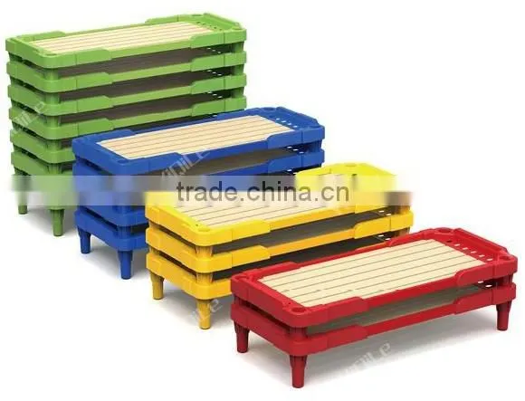 Novel design children furniture non-toxic playwood double deck bed for kids