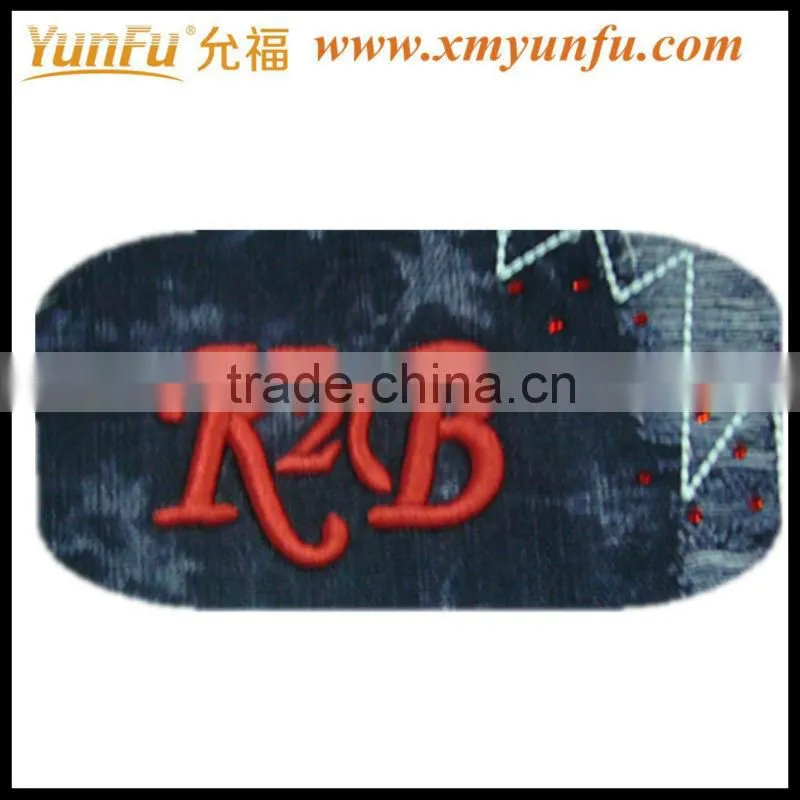 Fashion Yellow embroidery iron on sports patches