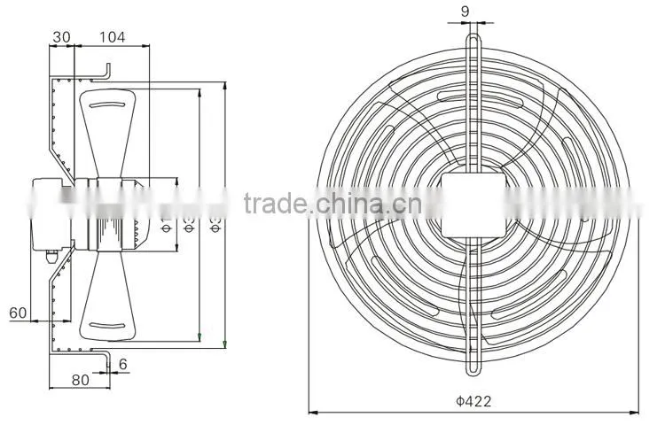 AC universal electric fan motor for evaporator
