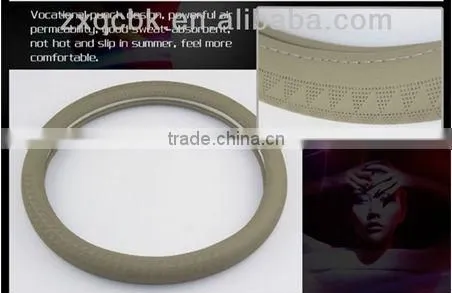 High quality leather steering wheel cover