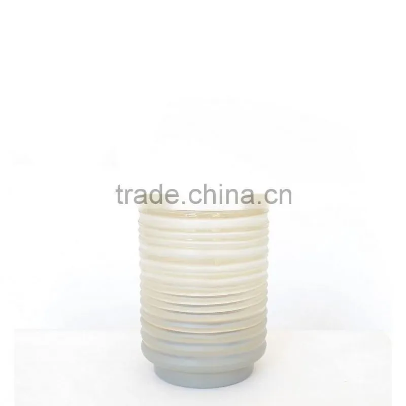 Hot sales handmade stripe cylindrical glass vase super quality straight tall glass flower vase