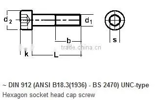 Bolt DIN933 Black Hex Cap Screws