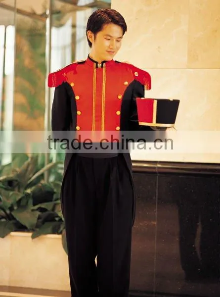 Hot selled customer-made handsome hotel guard uniform