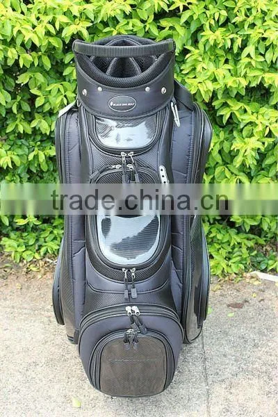 more order for two side cooler pocket pu+nylon golf bag