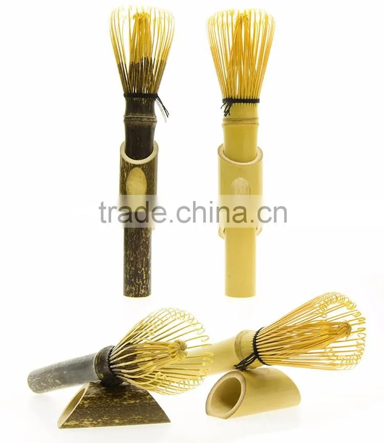 Japan Ceremony Tea Whisk Green Tea Powder Long Handle Bamboo Whisk Set