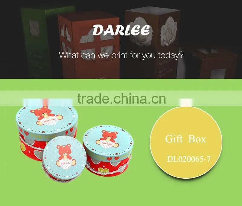 embossing large round shaped cardboard gift boxes with hinged lid