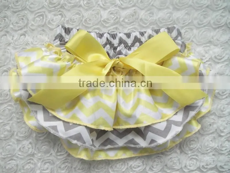 Boutique newborn toddlers underwear baby lace bloomer satin ruffle pants diaper cover with bow