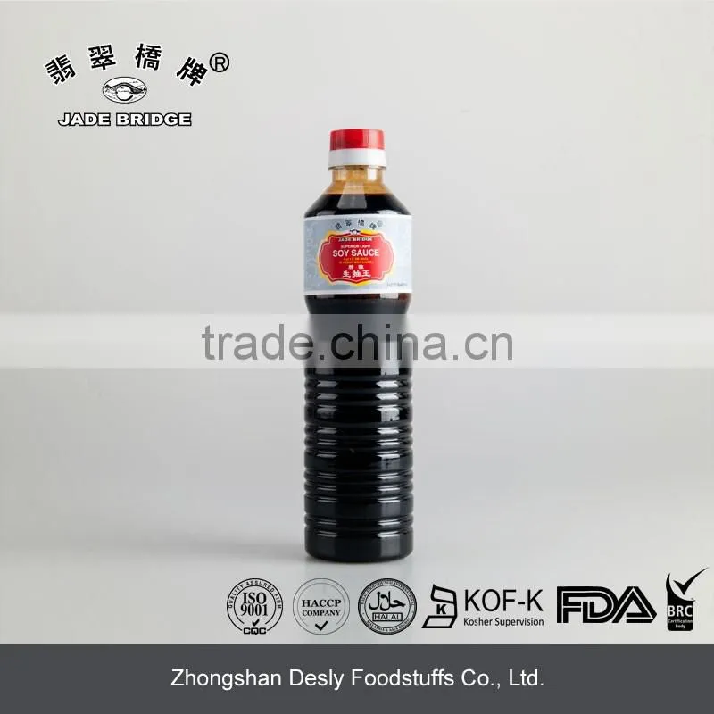 Plastic packing Jade Bridge Light Soy Sauce for Family 640ml