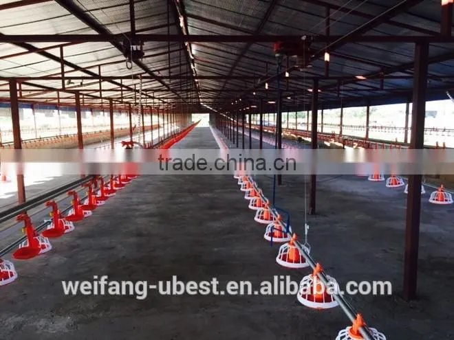 commercial steel structure poultry house/chicken farm/broiler shed