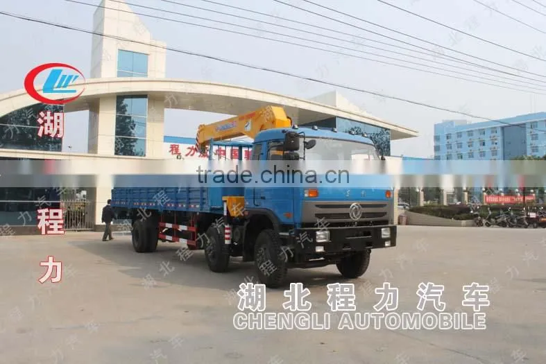DongFeng 6*2 truck with crane,lorry loading crane