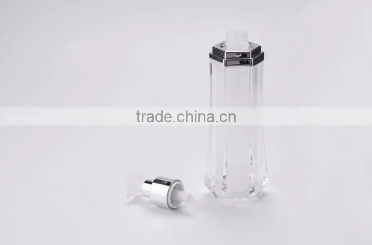 Diamond shape AS material 50ml airless lotion bottle