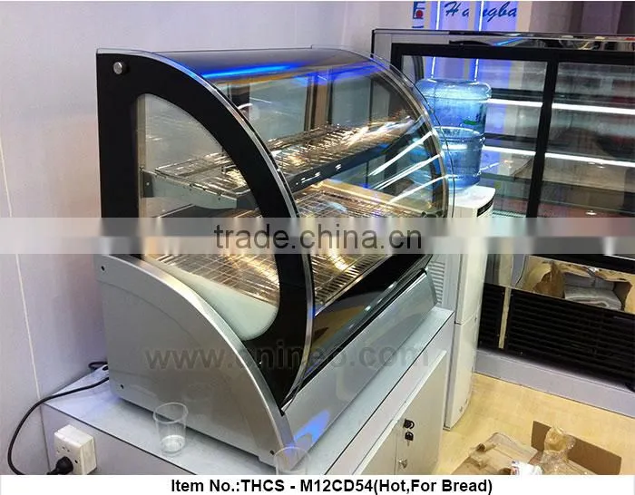 Table Top Hot Bread Rack Curved Glass Bakery Display/Bakery Display Racks/Bakery Rack
