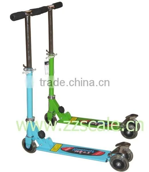 Three PVC colorful wheels Foldable kids scooter