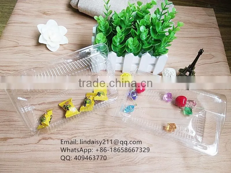 Eco friendly OPS disposable cake roll container boxes clamshell