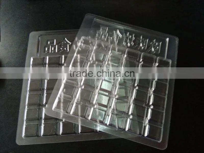 clear multi compartment plastic inner trays for snacks packaging