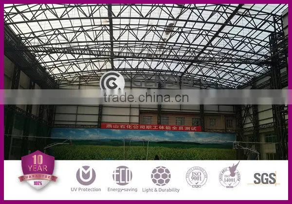 10mm polycarbonate triple-wall sheet /pc hollow sheet /roofing sheet