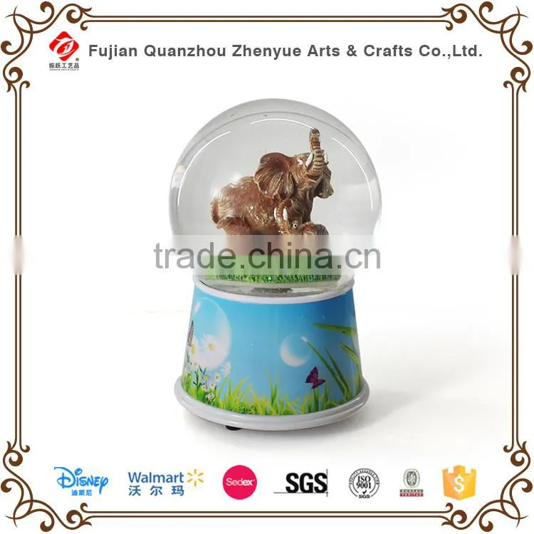 2015 electric christms musical snow globe with blowing snow